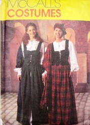 2938 CELTIC  WESKIT, SKIRT, BLOUSE, SHAWL, HAT PATTERN 6-20